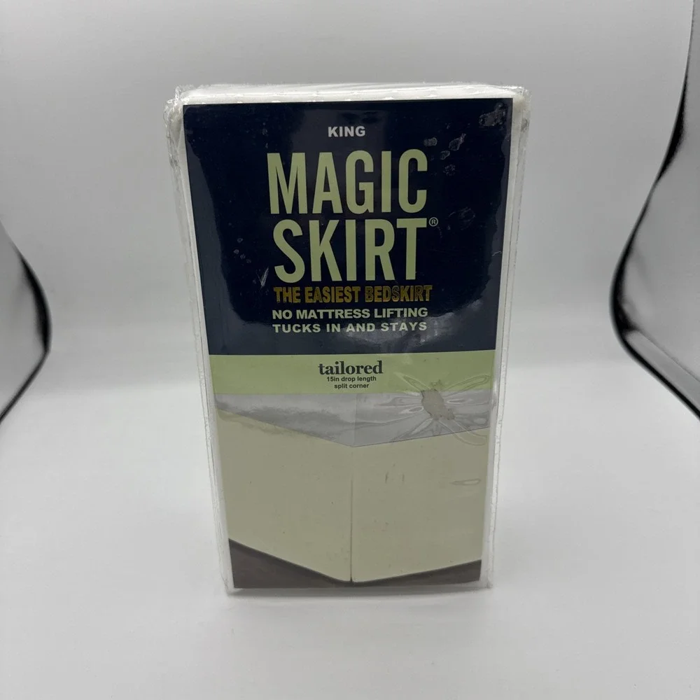 NEW Magic Skirt KING BED Tailored Bedskirt 15